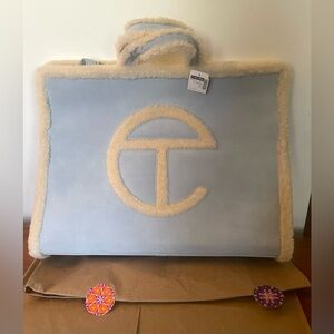 UGG x Telfar Large Suede Signature Shopper Bag NEW - Blue - Cross Body Handbag